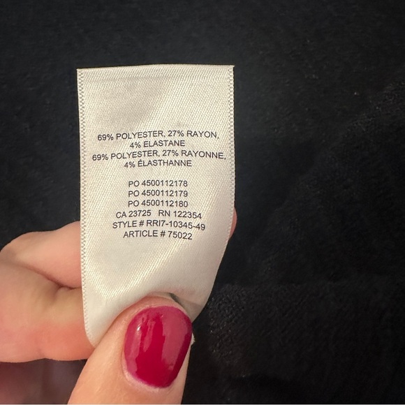 Wilfred Aritzia Black Cropped Ribbed Button Down Cardigan Size XXS Women’s - Picture 7 of 7